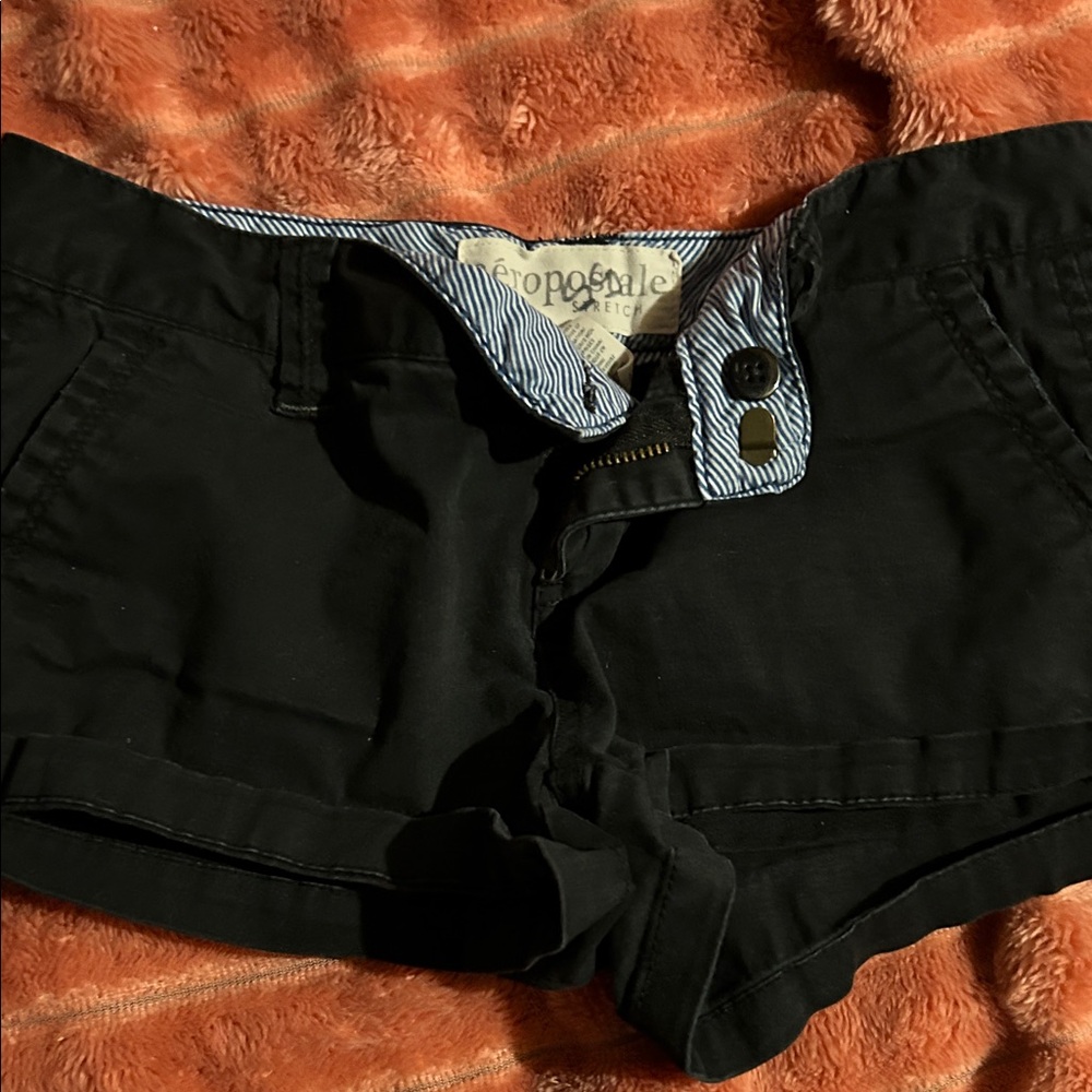 Aeropostale Women's High Waist Black Shorts